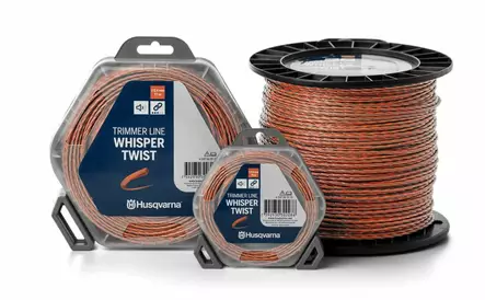 Husqvarna Whisper Twist Trimmerisiima, Ø2,4 mm x 12 m, oranssi/musta - Trimmereiden siimat, siimapäät ja terät - 5976691-20 - 1