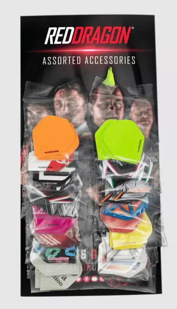 Red Dragon Hardcore darts sulkalajitelma | 20 settiä erilaisia sulkia - Dartstikan irtosulat - X0170 - 1