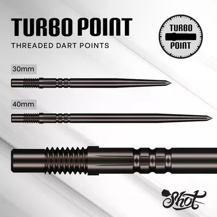 Shot Turbo Points Black - Darts Kärjet - SH-SM0089-30 - 2
