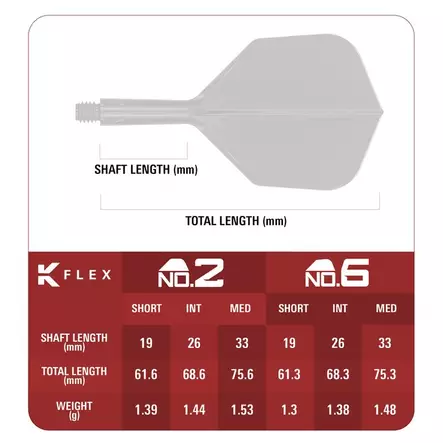 Target Japan K-Flex Tung Suk Zenith G2 NO6 Dartsulat - Kiinteäsulkaiset varret - 410300 - 2