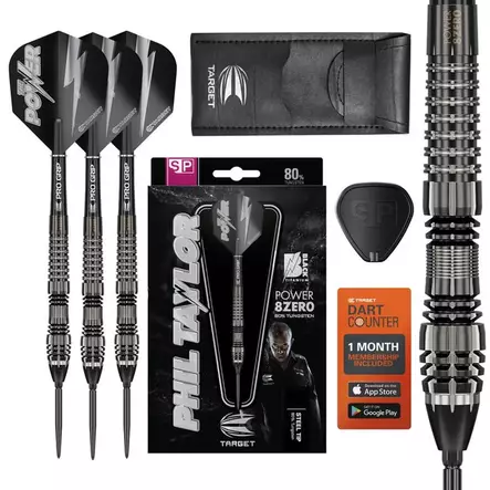 Target Phil Taylor Power 8ZERO 4 Black Titanium Swiss Point 80% - Target Darts Tikat - 190680 - 1