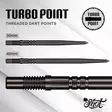 Shot Turbo Points Black - Darts Kärjet - SH-SM0089-30 - 2
