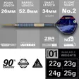Target Josh Rock G1 Swiss Point 90% Steel Tip Dartstikat - Target Darts Tikat - 190380 - 4
