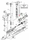 Yamaha OEM Vesipumpun tiiviste Räjäytyskuva - Yamaha OEM Perämoottorin Tiivisteet - 68844316A000 - 2