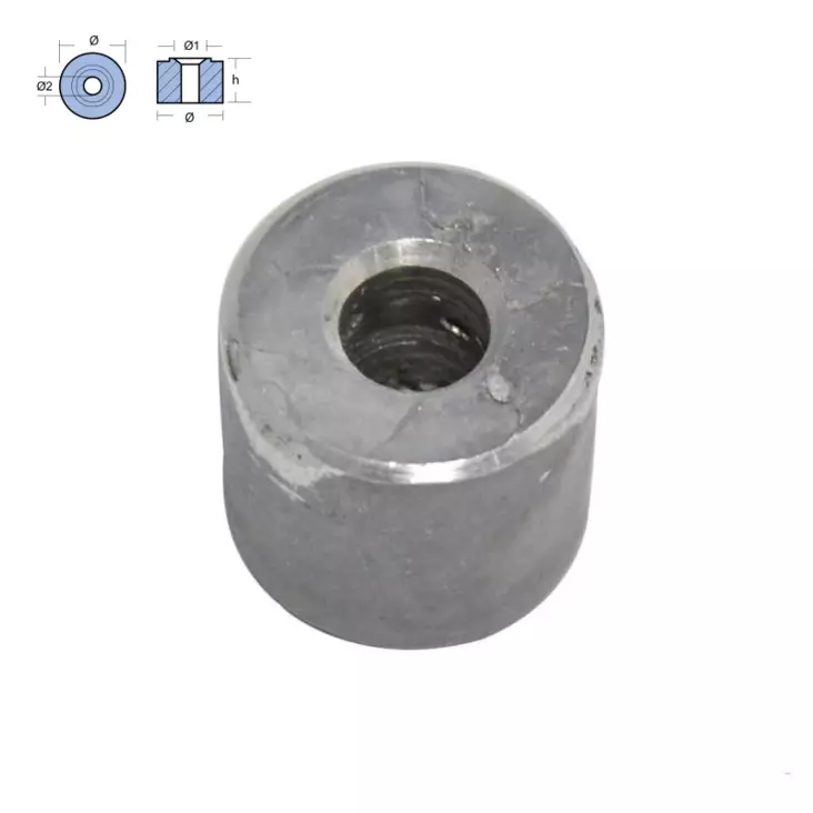 Honda sinkki-anodi 12155-ZV4-A00 - Honda OEM Perämoottorin Anodit - 12155-ZV4-A00 - 1