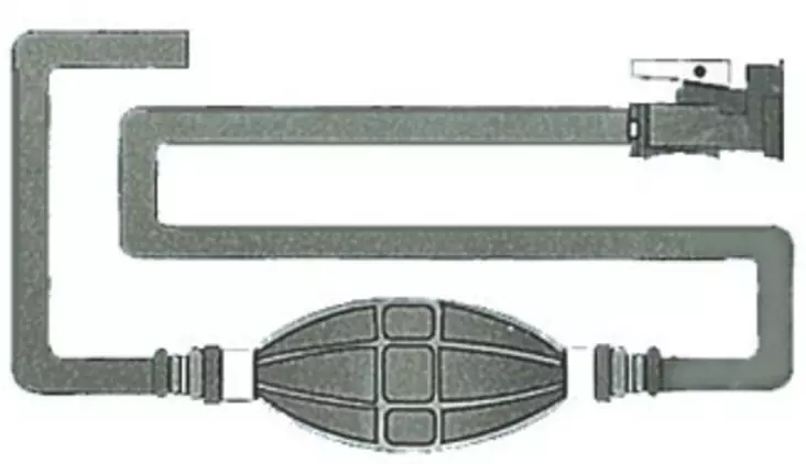 Osculati polttoaineletku + liitin OMC - Perämoottorin polttoainetarvikkeet - M52-731-70 - 1