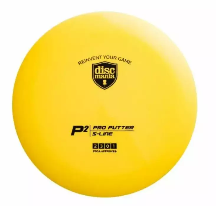Discmania S-Line P2 173-176g keltainen - Frisbeegolf Putterit - 14310 - 1