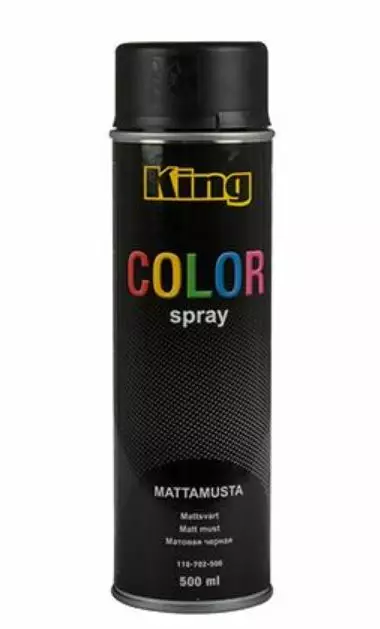 KING Spraymaali 500ML | Mattamusta - Spraymaalit - 118-702-500 - 1