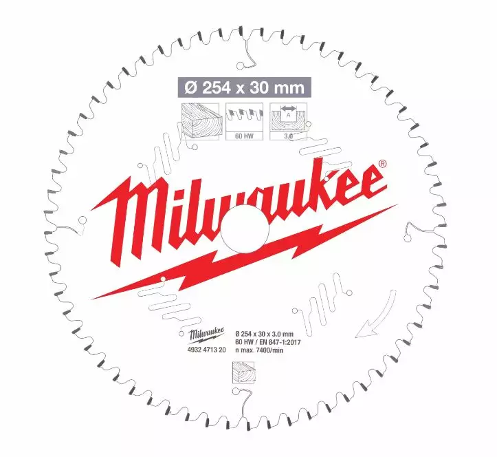 Milwaukee Pyörösahanterä MS W254X30X3,0X60 - Pyörösahan terät - 4932471320 - 1