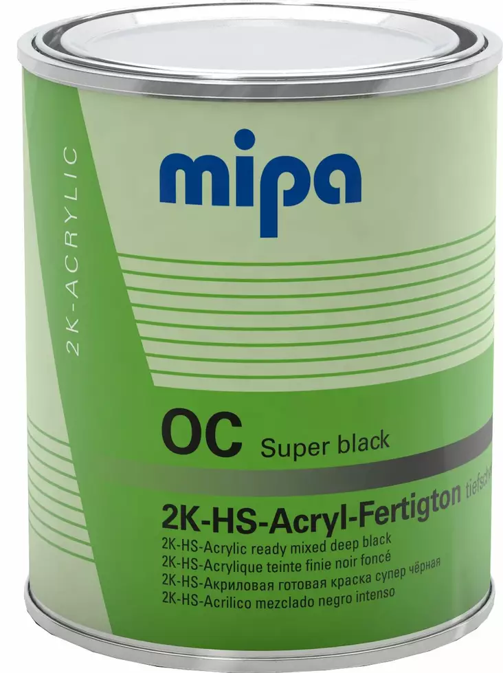 MIPA OC 2K-HS Valmissävy Supermusta 1L - Pintamaalit ja lakat - 831210 - 1