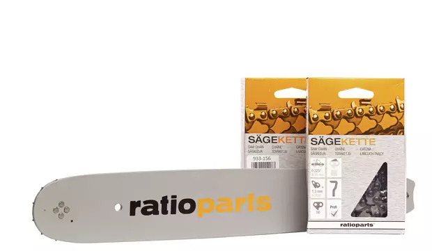 Ratioparts 12" Laippa Stihl moottorisahaan + 2kpl teräketju - Moottorisahan terälevy + ketjupaketit - 913-220 - 1