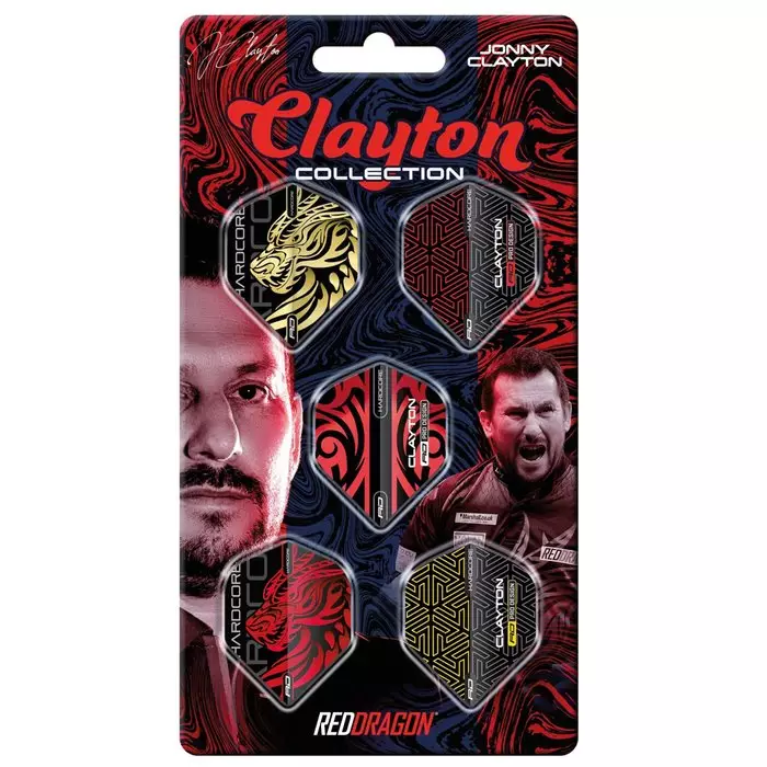 Red Dragon Jonny Clayton Hardcore Flight Collection Darts Sulat - Dartstikan irtosulat - X0800 - 1