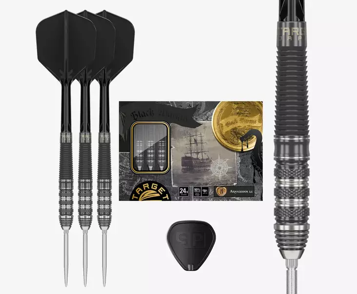 Target Japan Black Marque Armageddon Swiss Point 90% Steel Tip Dartstikat - Target Darts Tikat - 190520 - 1