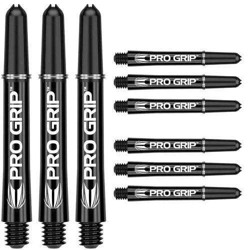 Target Pro Grip 3 Settiä Black Darts Varsia - Dartstikan varret - 380230 - 1