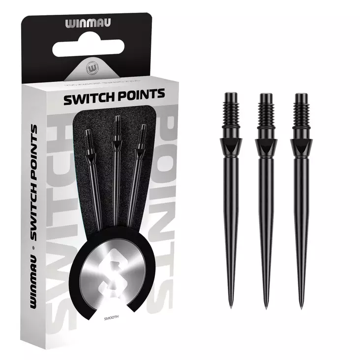 Winmau Switch Point Smooth Black - Darts Kärjet - T1B30 - 1