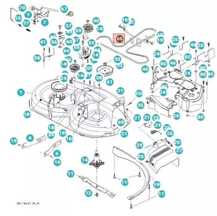 Husqvarna Leikkuulaite hihna - Husqvarna pienkoneiden varaosat - 5324083-81 - 2