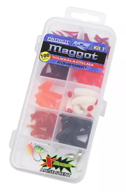 Patriot Ice Maggot toukkalajitelma 100 - Pilkkijigit - PI-MAGGOT-01 - 2