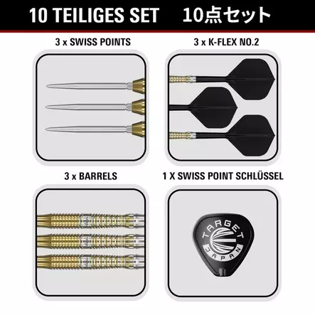 Target Japan Black Marque Enzo Swiss Point 90% Dartstikat - Target Darts Tikat - 191031 - 2