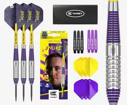 Target Luke Littler Steel Tip Brass 22g Dartstikkasetti - Target Darts Tikat - 170001 - 1