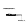 Winmau Vecta Blade X Black Silver Darts Varret - Dartstikan varret - 7025-121 - 2