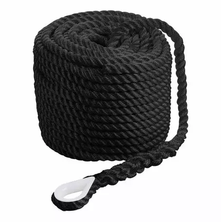 Qvarken Classic Musta 12mm Ankkuriköysi koussilla | 35m - Lepuuttajat ja köydet - 102-02-0011 - 1