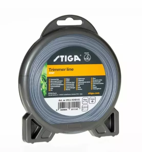 Stiga Sp66 Trimmerisiima 15M Ø 2.4mm - Trimmereiden siimat, siimapäät ja terät - 1911-9242-01 - 1