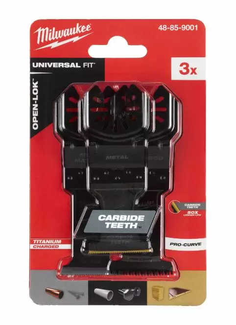 Milwaukee MT Open-Lok Teräsarja 3P - Upposahan terät - 48859001 - 1