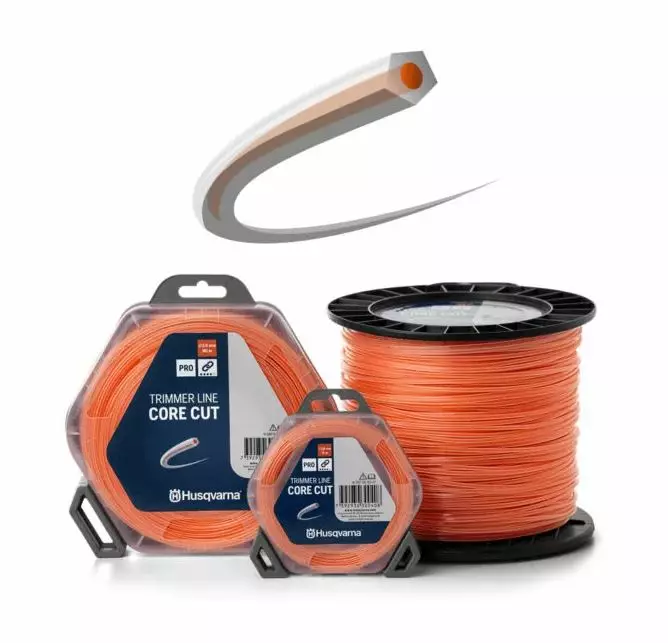 Husqvarna Corecut Leikkuusiima Ø3,3mm x 240M Oranssi / läpinäkyvä - Trimmereiden siimat, siimapäät ja terät - 5976692-41 - 1