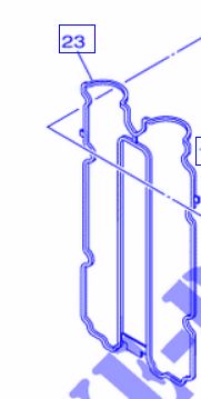 YAMAHA F100 Kannen reunatiiviste - Yamaha OEM Perämoottorin Tiivisteet - 6D81135601 - 1