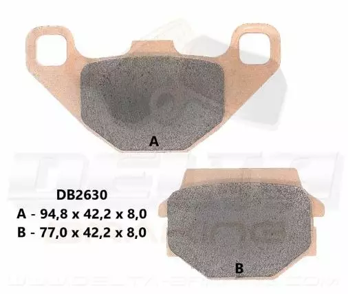Delta Mopon Jarrupalat, Vakiomalli - Mopon ja Moottoripyörän varaosat - DB2630M1 - 1