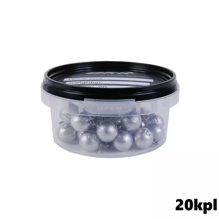 K.P Jig Head Round Pyöreä Jigipää 20kpl - Jigipäät - BKK-R20-10G-1 - 1