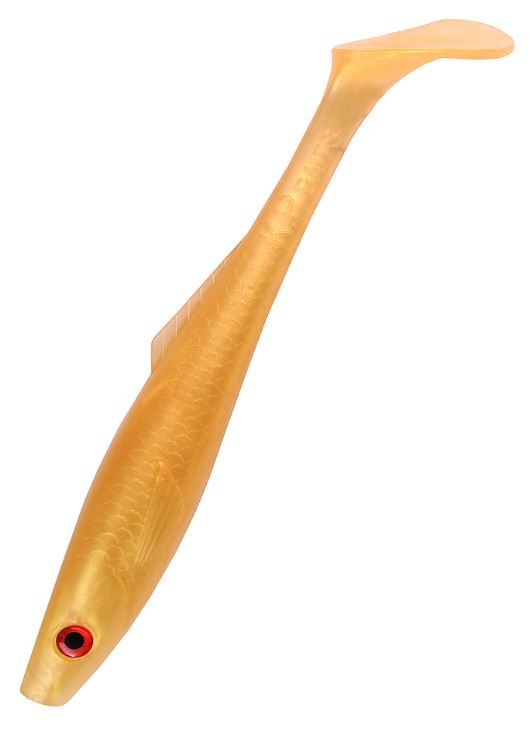 K.P Pike Shad 9" Väri:Helmiäis Kulta 1kpl - K.P Baits Pike Shad jigit - 1-KPPS9-PG-1 - 1