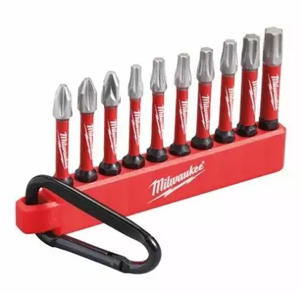 Milwaukee kärkisarja 10os. karabiinihaka - Ruuvikärjet, istukat ja sovitteet - 4932480941 - 1