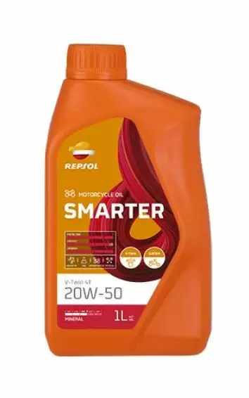 Repsol Smarter V-Twin 4T 20W-50 1L - Moottoriöljyt - 553-1063-0001 - 1
