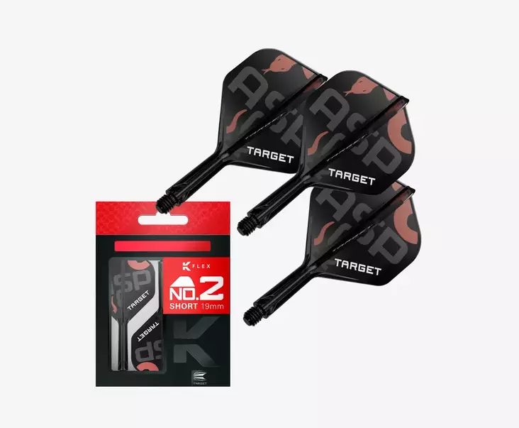 Target K-Flex Nathan Aspinall NO2 Darts Flights - Kiinteäsulkaiset varret - 410141 - 1