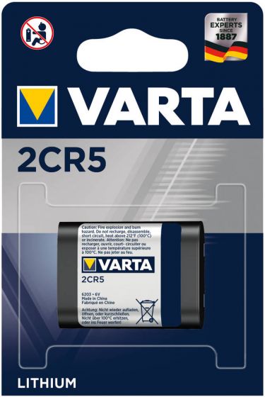 Varta 2CR5 6V Paristo 1KPL - Paristot - 360-6203301401 - 1