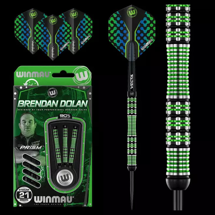 Winmau Brendan Dolan 90% Tungsten Dartstikat - Winmau Darts Tikat - 1495-21 - 1