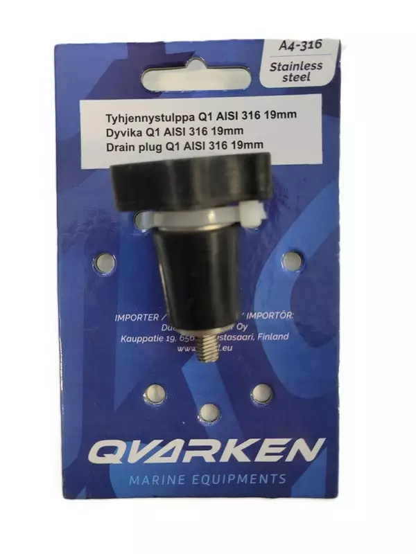 Qvarken Pohjatulppa Q1 AISI 316 22mm - Veneiden pohjatulpat - 125-8-01002 - 1