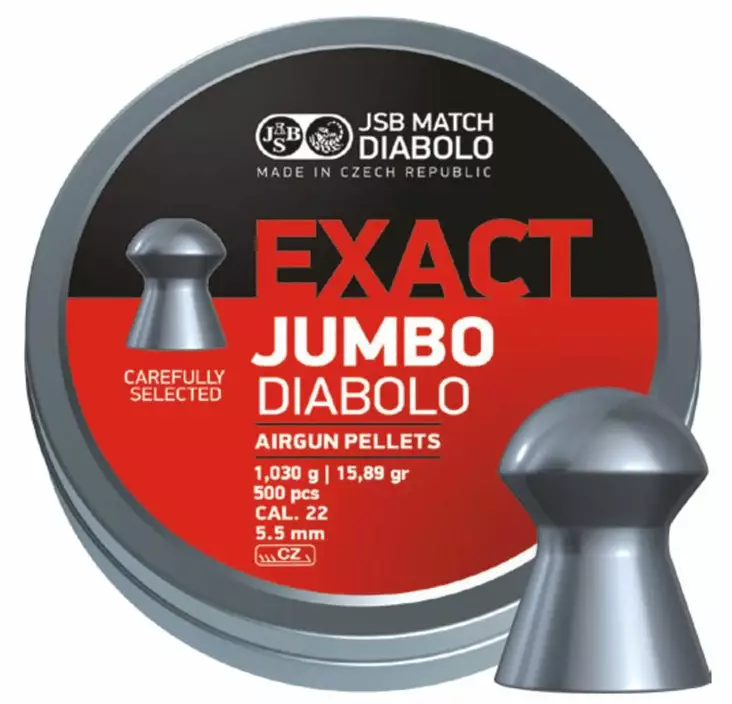 JSB Exact Jumbo Ilmakiväärin luoti 5,52mm | 250kpl | 1,030g - Ilma-aseiden luodit 5,5mm - 164222 - 1
