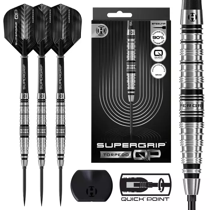 Harrows Supergrip Torpedo Quick Point 90% Dartstikat - Harrows Darts Tikat - BD89122 - 1