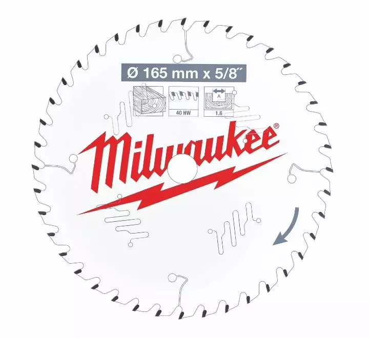 Milwaukee Pyörösahanterä W165X15.87X1.6X40 - Pyörösahan terät - 4932471312 - 1