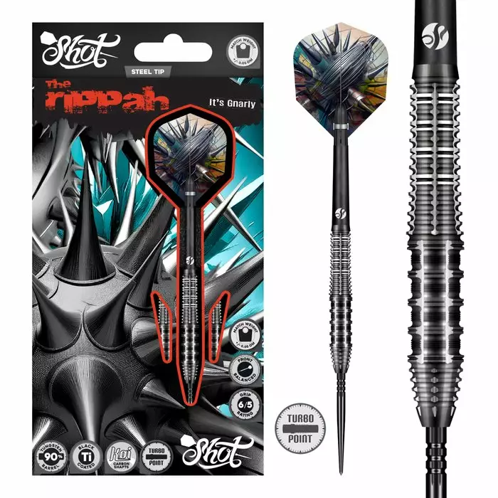 Shot Gnarly Rippah Turbo Point 90% Dartstikat - Shot Darts Tikat - SH-GRTP-22 - 1