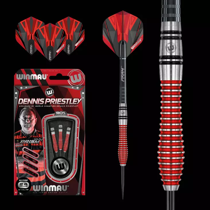 Winmau Dennis Priestley Special Edition Dartstikkasarja - Winmau Darts Tikat - 1436-22 - 1
