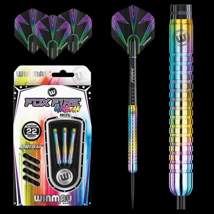 Winmau Foxfire Urban 80% Tungsten Dartstikat - Winmau Darts Tikat - 1507-22 - 1
