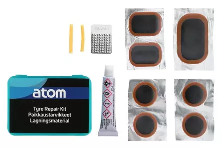 Atom polkupyörän paikkarasia 7kpl - Polkupyörän renkaat ja paikkaus - 18583 - 1