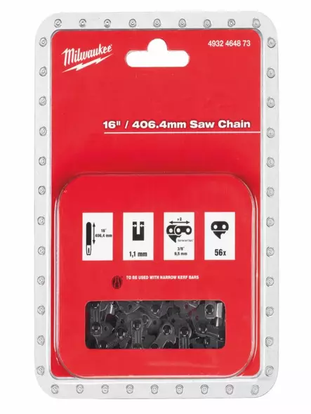 Milwaukee Teräketju M18 FCHS 40cm / 16? - Moottorisahan teräketjut ja laipat - 4932464873 - 1