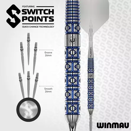 Winmau Lunaris Parallel Switch Point 90% Dartstikat - Winmau Darts Tikat - 1555-23 - 2