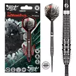 Shot Gnarly Smasha Turbo Point 90 % tungsten darts, musta-hopeiset teräskärkiset tikat, 23 g ja 25 g - Shot Darts Tikat - SH-GATP-23 - 1