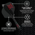 Winmau Fusion Blade X Black NO2 Dartsulat - Kiinteäsulkaiset varret - 8863 - 4