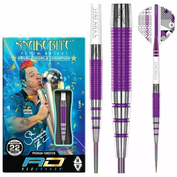 Red Dragon Peter Wright Snakebite Medusa 23g 90% Dartstikat - Red Dragon Darts Tikat - RDD2363 - 1